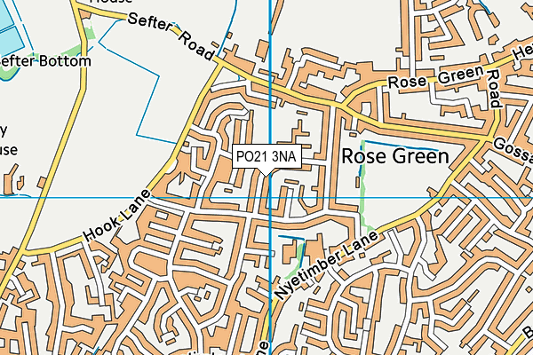 Rose Green Junior School map (PO21 3NA) - OS VectorMap District (Ordnance Survey)