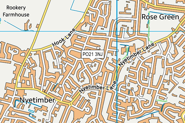 PO21 3NJ map - OS VectorMap District (Ordnance Survey)