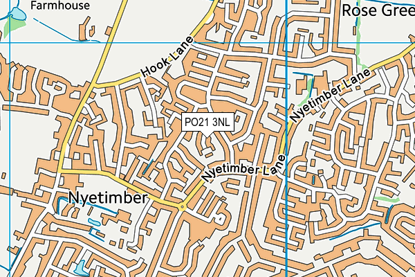 PO21 3NL map - OS VectorMap District (Ordnance Survey)