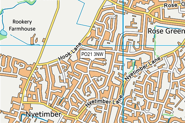 PO21 3NW map - OS VectorMap District (Ordnance Survey)