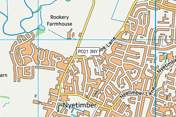 PO21 3NY map - OS VectorMap District (Ordnance Survey)