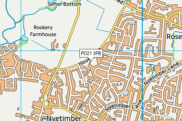 PO21 3PB map - OS VectorMap District (Ordnance Survey)
