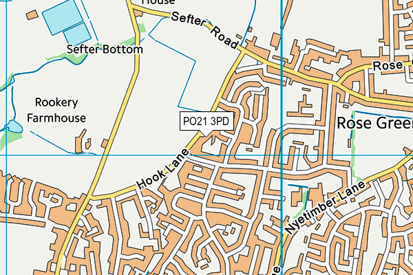 PO21 3PD map - OS VectorMap District (Ordnance Survey)