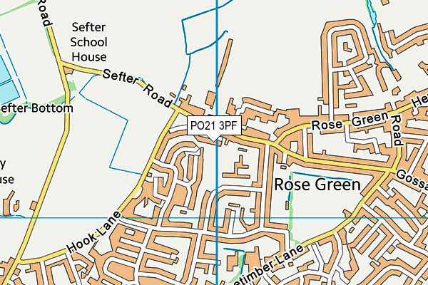 PO21 3PF map - OS VectorMap District (Ordnance Survey)