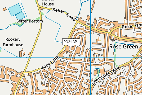 PO21 3PJ map - OS VectorMap District (Ordnance Survey)