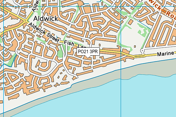 PO21 3PR map - OS VectorMap District (Ordnance Survey)