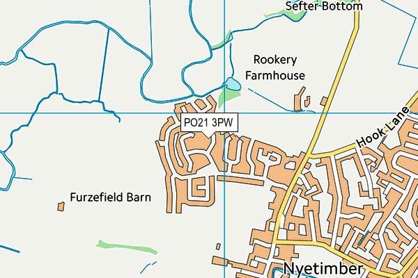 PO21 3PW map - OS VectorMap District (Ordnance Survey)