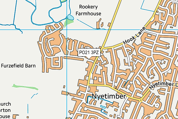 PO21 3PZ map - OS VectorMap District (Ordnance Survey)