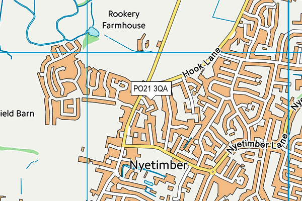 PO21 3QA map - OS VectorMap District (Ordnance Survey)