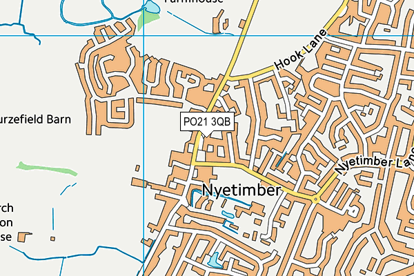 PO21 3QB map - OS VectorMap District (Ordnance Survey)