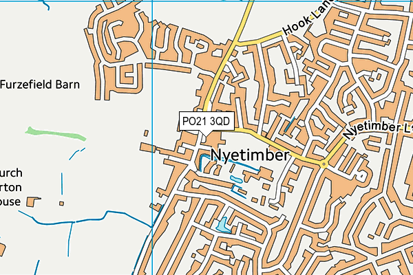 PO21 3QD map - OS VectorMap District (Ordnance Survey)