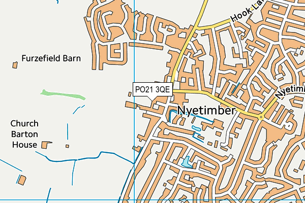 PO21 3QE map - OS VectorMap District (Ordnance Survey)