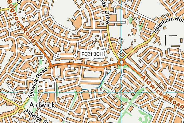 PO21 3QH map - OS VectorMap District (Ordnance Survey)