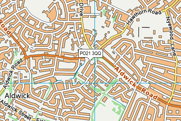 PO21 3QQ map - OS VectorMap District (Ordnance Survey)