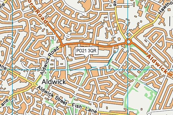 PO21 3QR map - OS VectorMap District (Ordnance Survey)