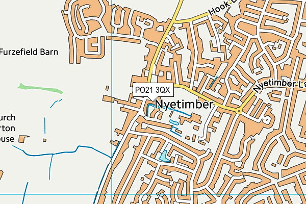 PO21 3QX map - OS VectorMap District (Ordnance Survey)