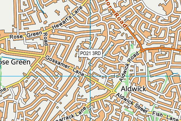 PO21 3RD map - OS VectorMap District (Ordnance Survey)