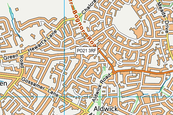 PO21 3RF map - OS VectorMap District (Ordnance Survey)