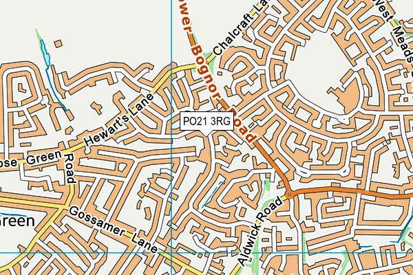 PO21 3RG map - OS VectorMap District (Ordnance Survey)