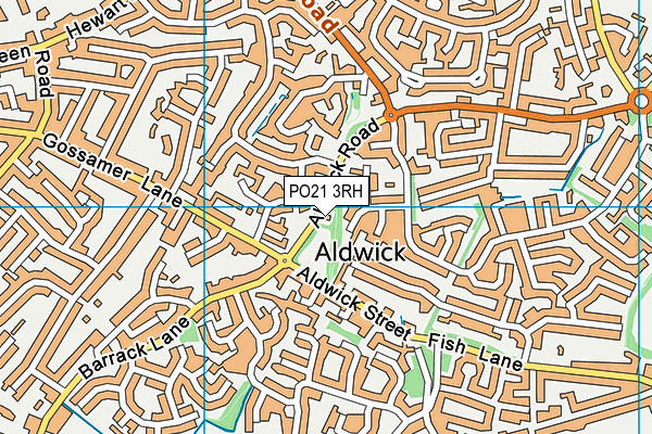 PO21 3RH map - OS VectorMap District (Ordnance Survey)