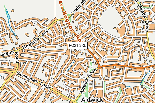 PO21 3RL map - OS VectorMap District (Ordnance Survey)