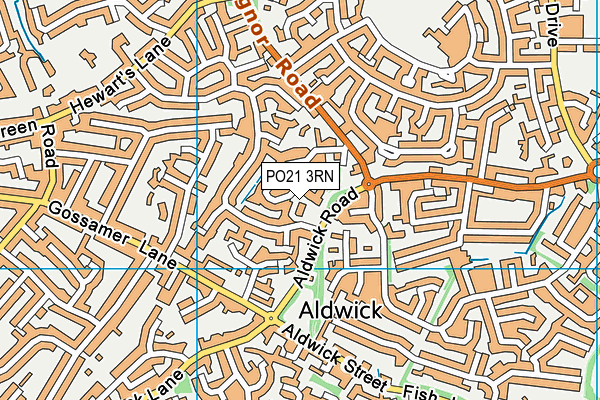 PO21 3RN map - OS VectorMap District (Ordnance Survey)