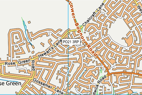 PO21 3RP map - OS VectorMap District (Ordnance Survey)