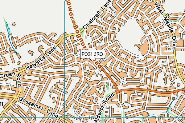 PO21 3RQ map - OS VectorMap District (Ordnance Survey)