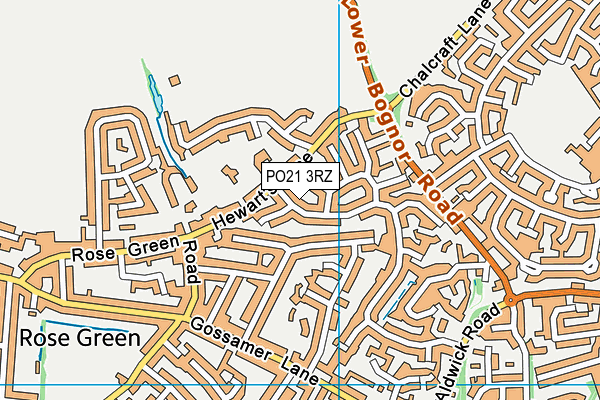 PO21 3RZ map - OS VectorMap District (Ordnance Survey)