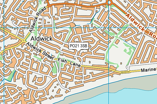 PO21 3SB map - OS VectorMap District (Ordnance Survey)