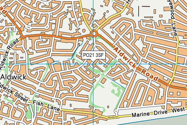 PO21 3SF map - OS VectorMap District (Ordnance Survey)