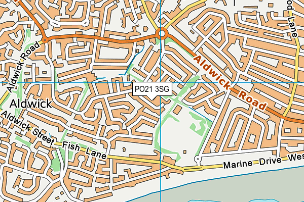 PO21 3SG map - OS VectorMap District (Ordnance Survey)