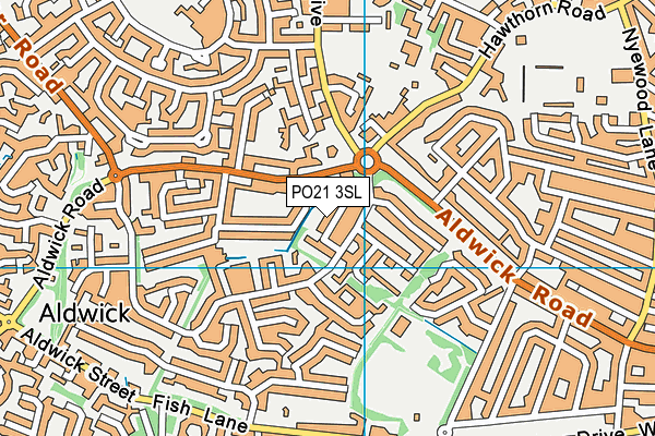 PO21 3SL map - OS VectorMap District (Ordnance Survey)