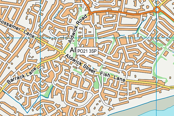 PO21 3SP map - OS VectorMap District (Ordnance Survey)