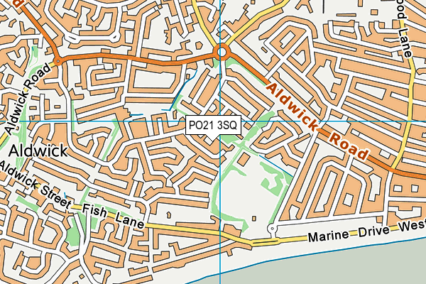 PO21 3SQ map - OS VectorMap District (Ordnance Survey)