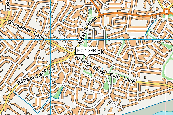 PO21 3SR map - OS VectorMap District (Ordnance Survey)
