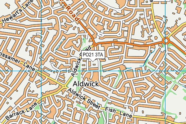 PO21 3TA map - OS VectorMap District (Ordnance Survey)