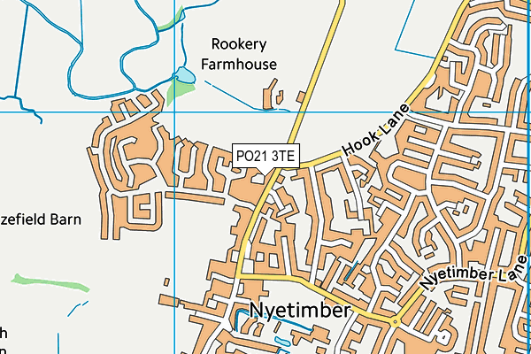 PO21 3TE map - OS VectorMap District (Ordnance Survey)