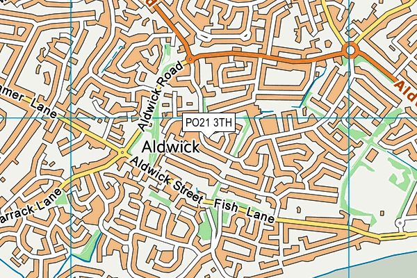 PO21 3TH map - OS VectorMap District (Ordnance Survey)