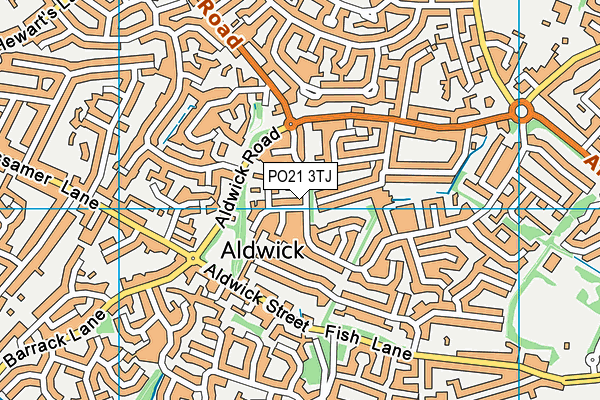 PO21 3TJ map - OS VectorMap District (Ordnance Survey)