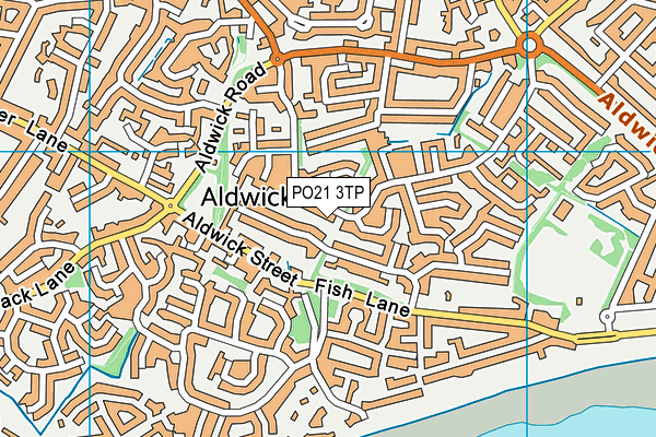 PO21 3TP map - OS VectorMap District (Ordnance Survey)