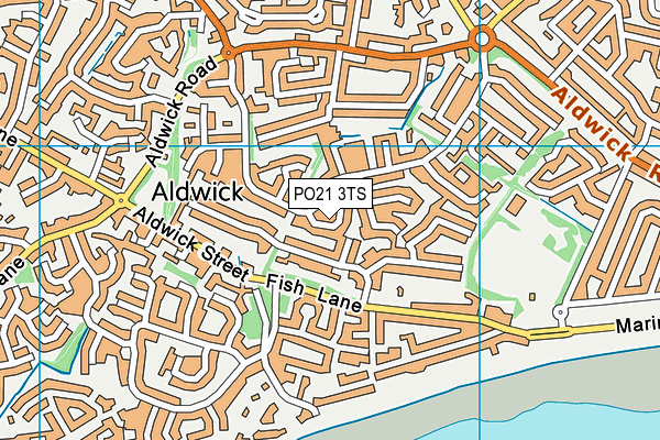 PO21 3TS map - OS VectorMap District (Ordnance Survey)