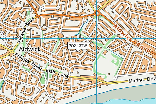 PO21 3TW map - OS VectorMap District (Ordnance Survey)