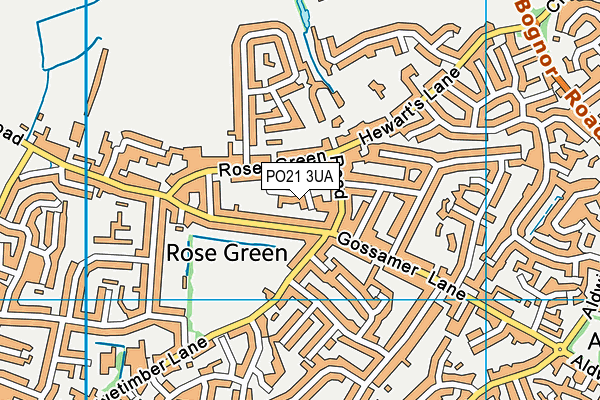 PO21 3UA map - OS VectorMap District (Ordnance Survey)