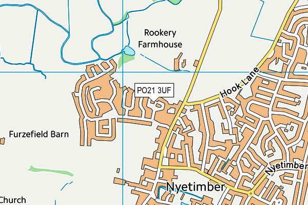 PO21 3UF map - OS VectorMap District (Ordnance Survey)