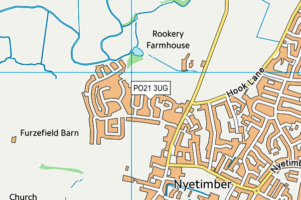 PO21 3UG map - OS VectorMap District (Ordnance Survey)