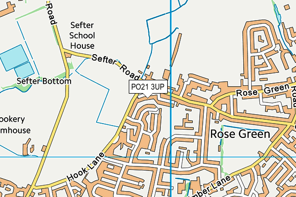 PO21 3UP map - OS VectorMap District (Ordnance Survey)