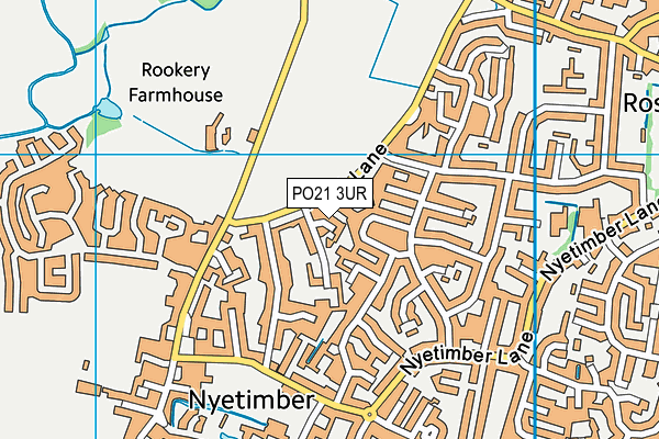 PO21 3UR map - OS VectorMap District (Ordnance Survey)