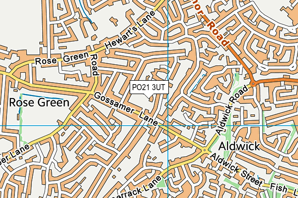 PO21 3UT map - OS VectorMap District (Ordnance Survey)