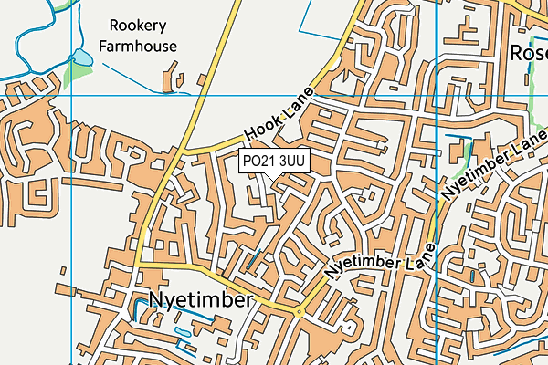 PO21 3UU map - OS VectorMap District (Ordnance Survey)